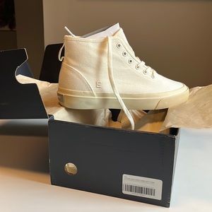 Everlane The Forever High-Top Canvas Ecru Sneaker NIB